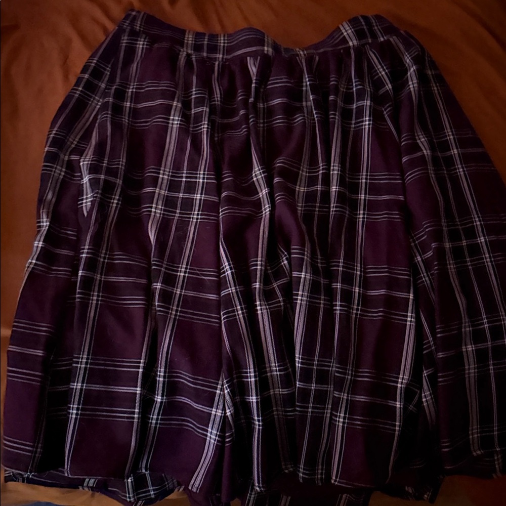 Torrid Dark Purple Plaid Skater Skirt